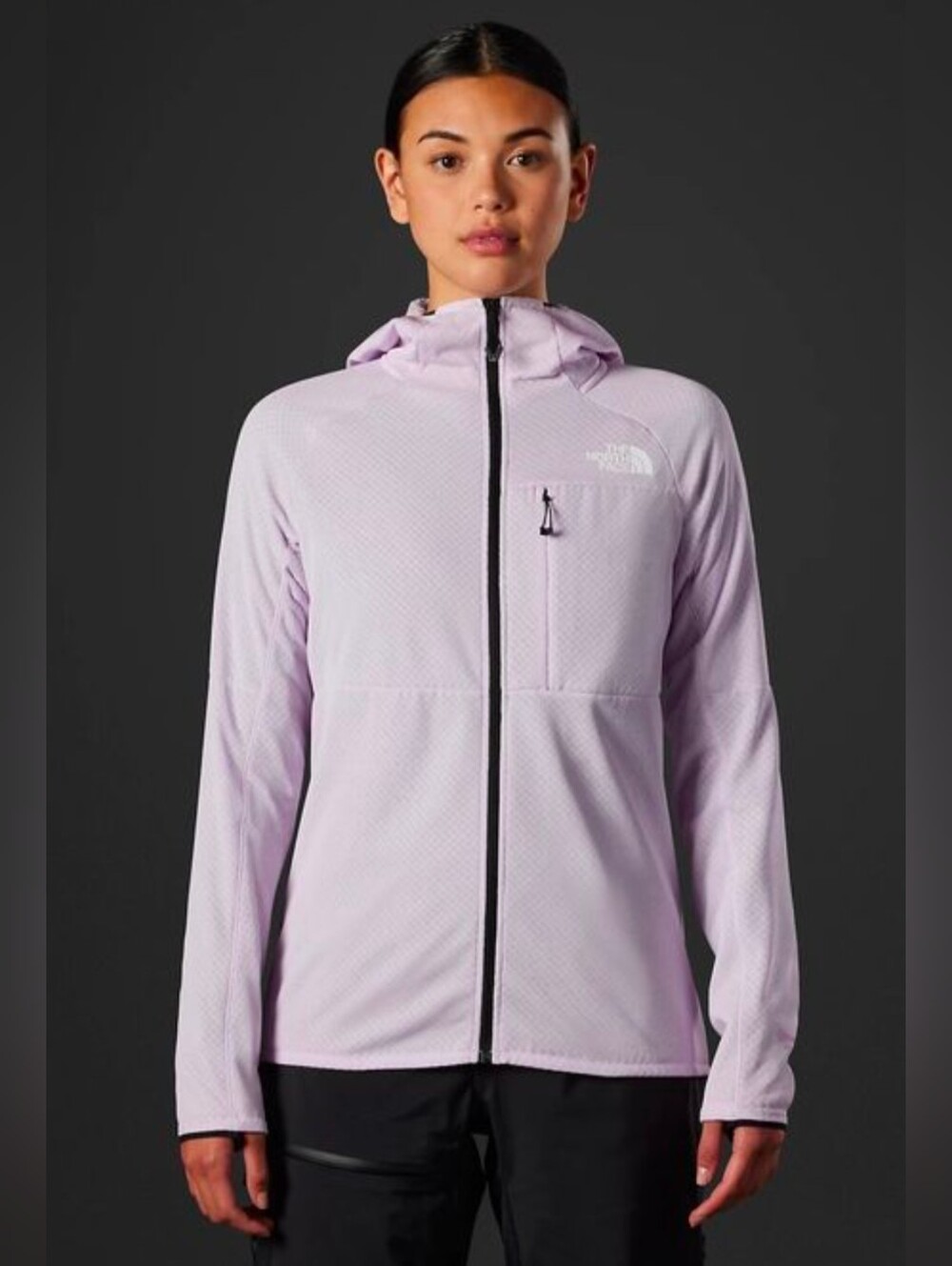 The North Face Summit Series FUTUREFLEECE Full-Zip Hoodie Sz Small Lavender Fog